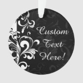 Black White Fountain Swirl Party Ornament (voorkant)