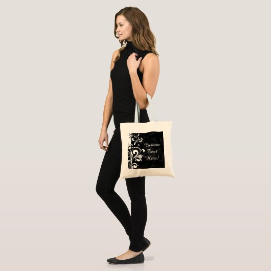Black White Fountain Swirl Party Tote Bag (Voorkant (model))