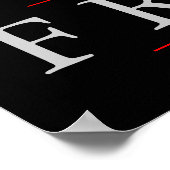 Black White Freedom Fearless Eagle Poster (Hoek)