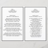 Black & White Funeral Order of Service Program (Achterkant)