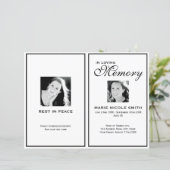 Black & White Funeral Order of Service Program (Staand voorkant)