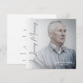 Black & White Funeral Service Dear Ones Photo Notitiekaartje (Voorkant / Achterkant)