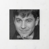 Black white Funeral service mono aangepaste foto's Drieluik Programma (Cover)