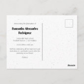 Black & White Funky Class Year Afstuderen Briefkaart (Achterkant)