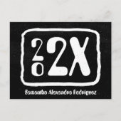 Black & White Funky Class Year Afstuderen Briefkaart (Voorkant)