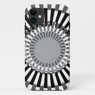 Black White Funky Stripes naadloos grafisch iPhone 11 Hoesje