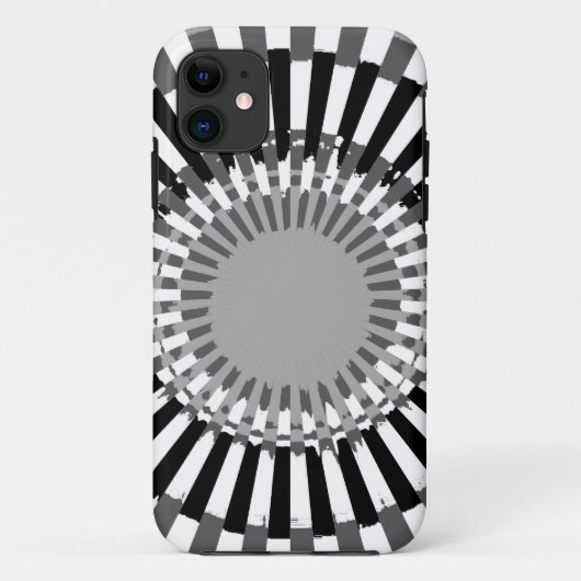 Black White Funky Stripes naadloos grafisch Case-Mate iPhone Case (Achterkant)