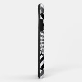 Black White Funky Stripes naadloos grafisch Case-Mate iPhone Case (Achterkant/rechts)