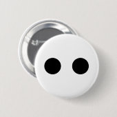 Black White Funny Cute Face Eyes Stylish Trendy Ronde Button 5,7 Cm (Voorkant /achterkant)