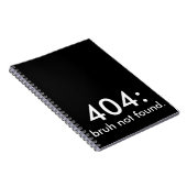 Black & White Funny Quote 404: bruh niet gevonden. Notitieboek (Rechterzijde)