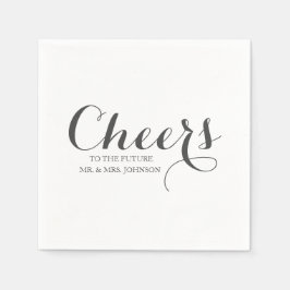 Black White Future Mr & Mrs Name Wedding Servet
