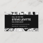 Black & White Garden makelaar Visitekaartje (Achterkant)