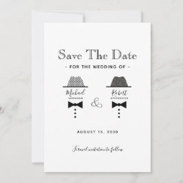 Black White Gay Save The Date