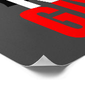 Black White geeft nooit Football voor succes op Poster (Hoek)