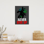 Black White geeft nooit Football voor succes op Poster (Keuken)