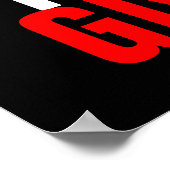 Black White geeft nooit Football voor succes op Poster (Hoek)