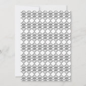 Black White Geo Back Typography Wedding Kaart (Achterkant)