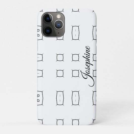 Black White Geometric Pattern | Minimal Abstract Case-Mate iPhone Case (Achterkant)
