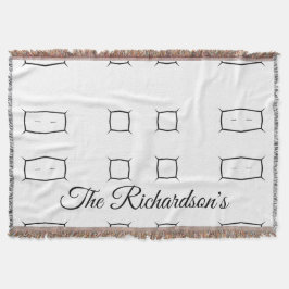 Black White Geometric Pattern | Minimal Abstract Deken