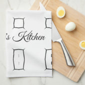 Black White Geometric Pattern | Minimal Abstract Theedoek (Quarter Fold)