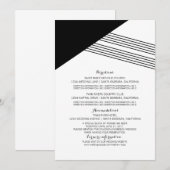 Black White Geometric Stripe Information Kaart (Voorkant / Achterkant)