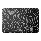 Black & white geometric texture pattern badmat (Voorkant)