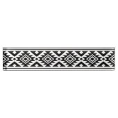 Black White Geometric Tribal Pattern Aztec Boho Naambordje (Voorkant)