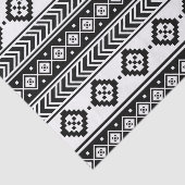 Black White Geometric Tribal Pattern Aztec Boho Tissuepapier (Detail)
