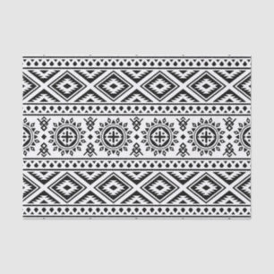 Black White Geometric Tribal Pattern Aztec Boho Tissuepapier