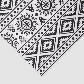 Black White Geometric Tribal Pattern Aztec Boho Tissuepapier (Detail)