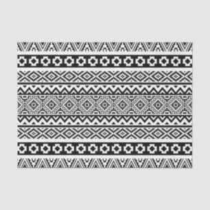 Black White Geometric Tribal Pattern Aztec Boho Tissuepapier