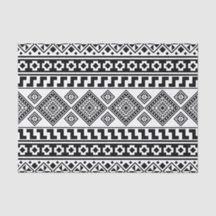 Black White Geometric Tribal Pattern Aztec Boho Tissuepapier