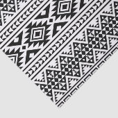 Black White Geometric Tribal Pattern Aztec Boho Tissuepapier (Detail)