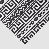 Black White Geometric Tribal Pattern Aztec Boho Tissuepapier (Detail)