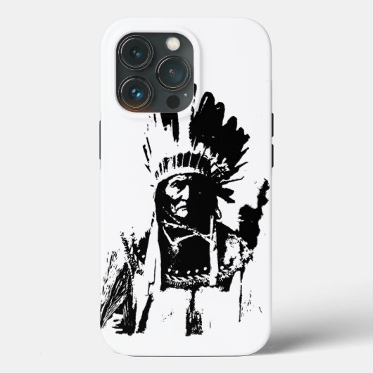 Black & White Geronimo Case-Mate iPhone Case (Achterkant)