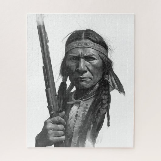 Black & White Geronimo Legpuzzel (Verticaal)