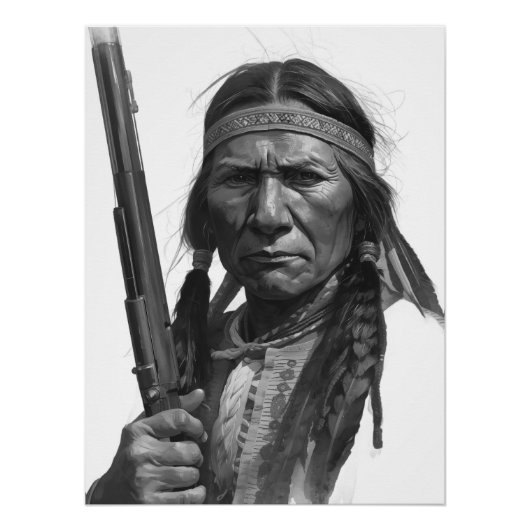 Black & White Geronimo Perfect Poster (Voorkant)