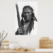 Black & White Geronimo Poster (Keuken)