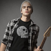 Black & White Ghost Hunting Paranormal Skull Manne T-shirt