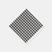 Black White Gingham Check Patroon Servetten (Hoek)