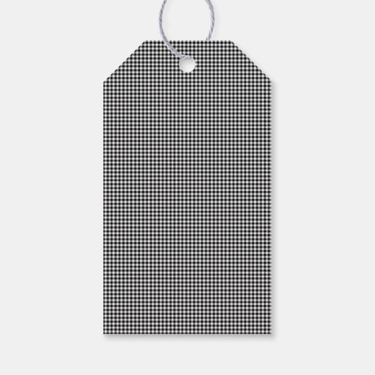 Black-White Gingham-HANG/GIFT LABEL SJABLOON 1 Cadeaulabel (Achterkant)