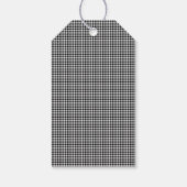 Black-White Gingham-HANG/GIFT LABEL SJABLOON 2 Cadeaulabel (Achterkant)