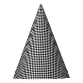 Black-White Gingham-PAPER PARTY-PETTEN Feesthoedjes (Voorkant)