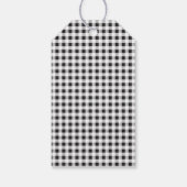 Black White Gingham Pattern Cadeaulabel (Achterkant)