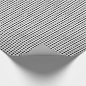 Black White Gingham Pattern Cadeaupapier (Hoek)