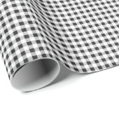 Black White Gingham Pattern Cadeaupapier (Rol Hoek)