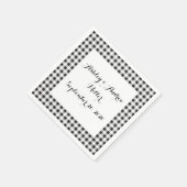 Black White Gingham Pattern Servet (Hoek)