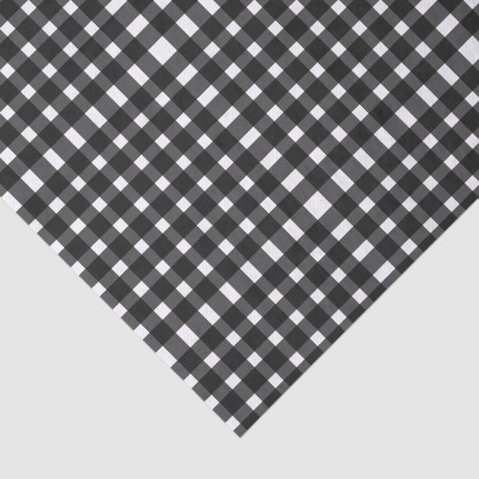 Black White Gingham Pattern Tissuepapier (Detail)