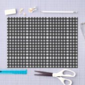 Black White Gingham Pattern Tissuepapier (Craft)