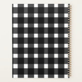 Black White Gingham Persoonlijk Planner (Achterkant)